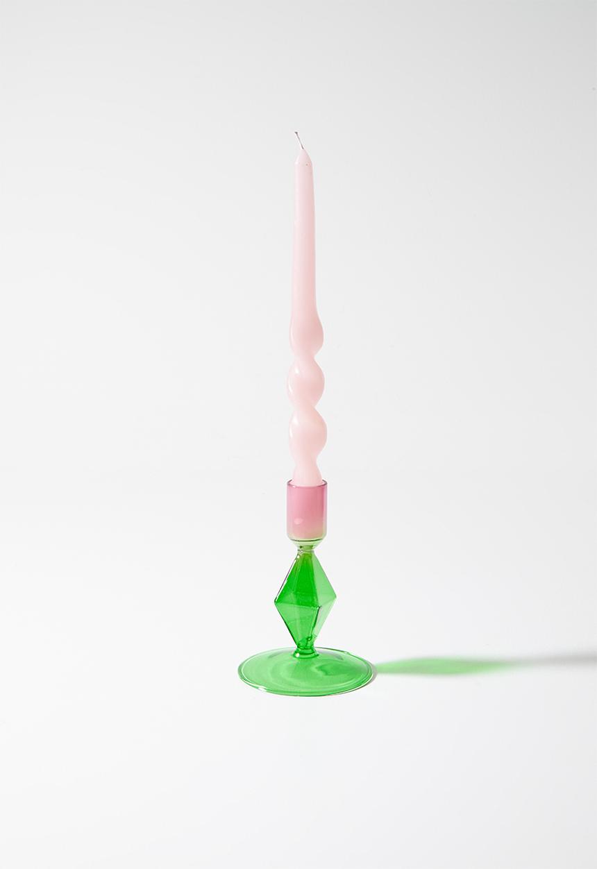 Sixth Floor - Glass Candle Stick Holder Set 2