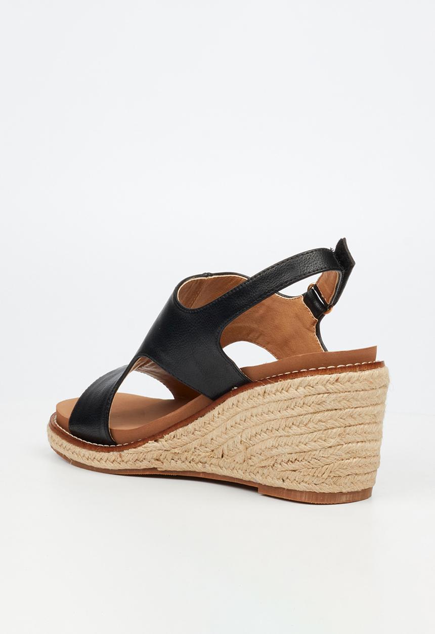 Butterfly Feet - Mila 2 espadrille wedge heel - black
