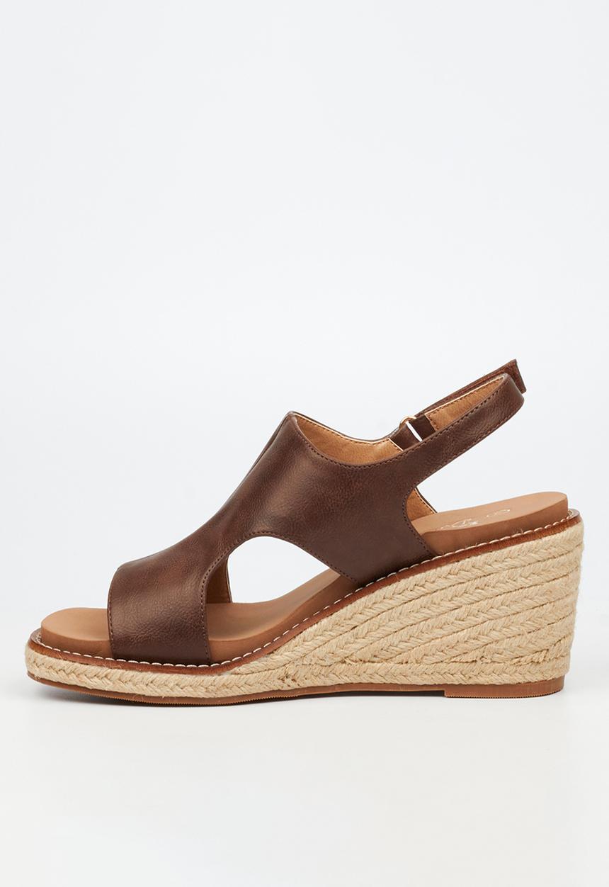 Butterfly Feet - Mila 2 espadrille wedge heel - chocolate