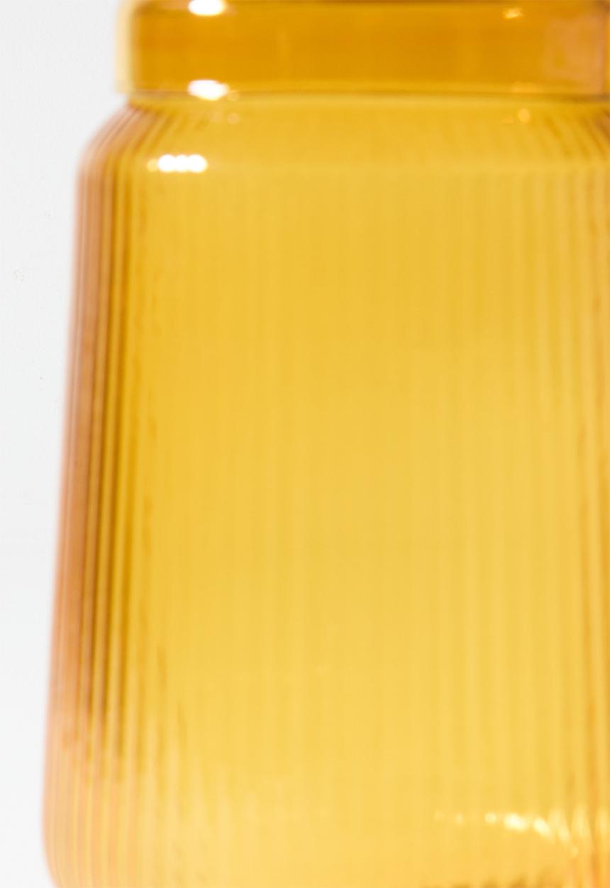 Sixth Floor - Glass Storage Jar Amber large