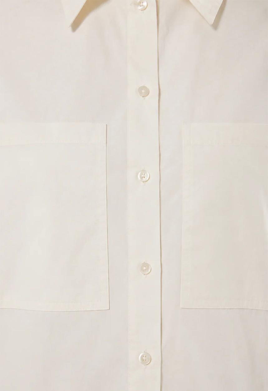 Me&B - Plus Big Pocket Shirt - Milk