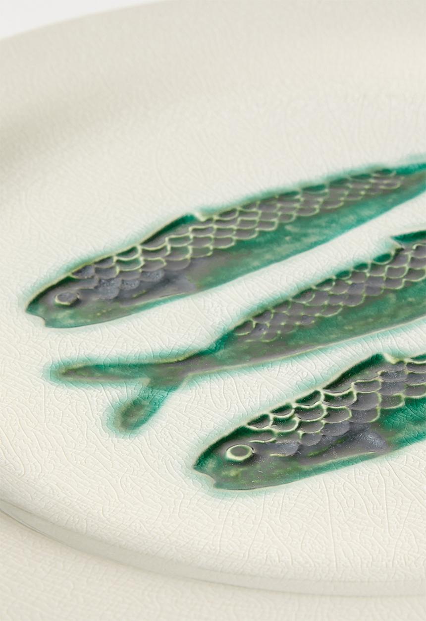Sixth Floor - Stoneware Fish Serving Plate - Natural