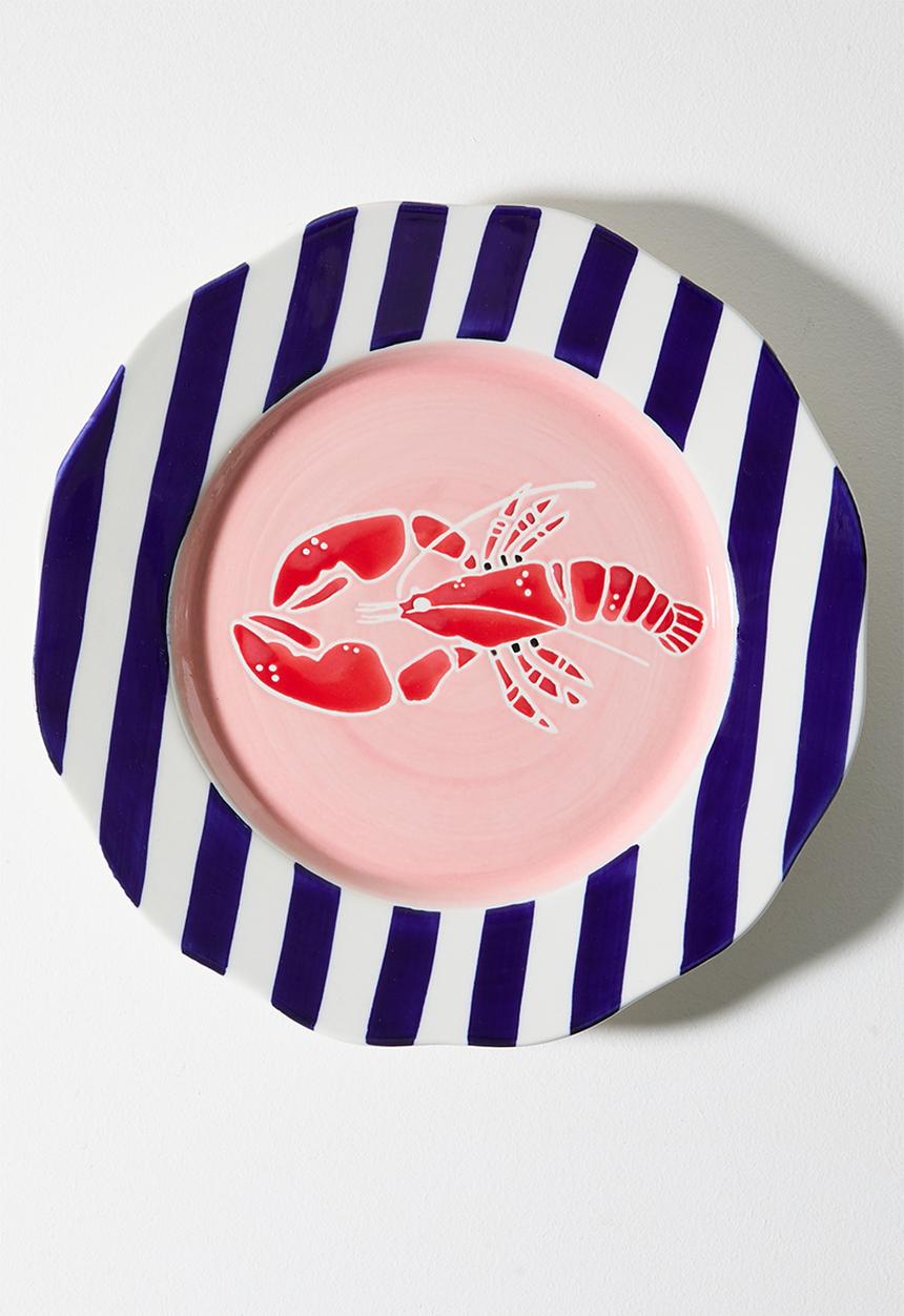 Sixth Floor - Stoneware Lobster Serving Plate - Multi