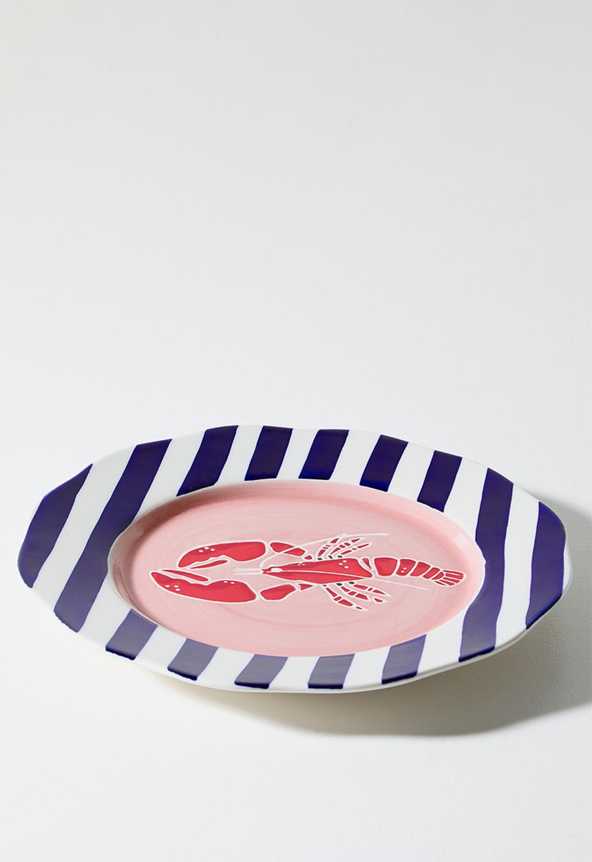 Sixth Floor - Stoneware Lobster Serving Plate - Multi