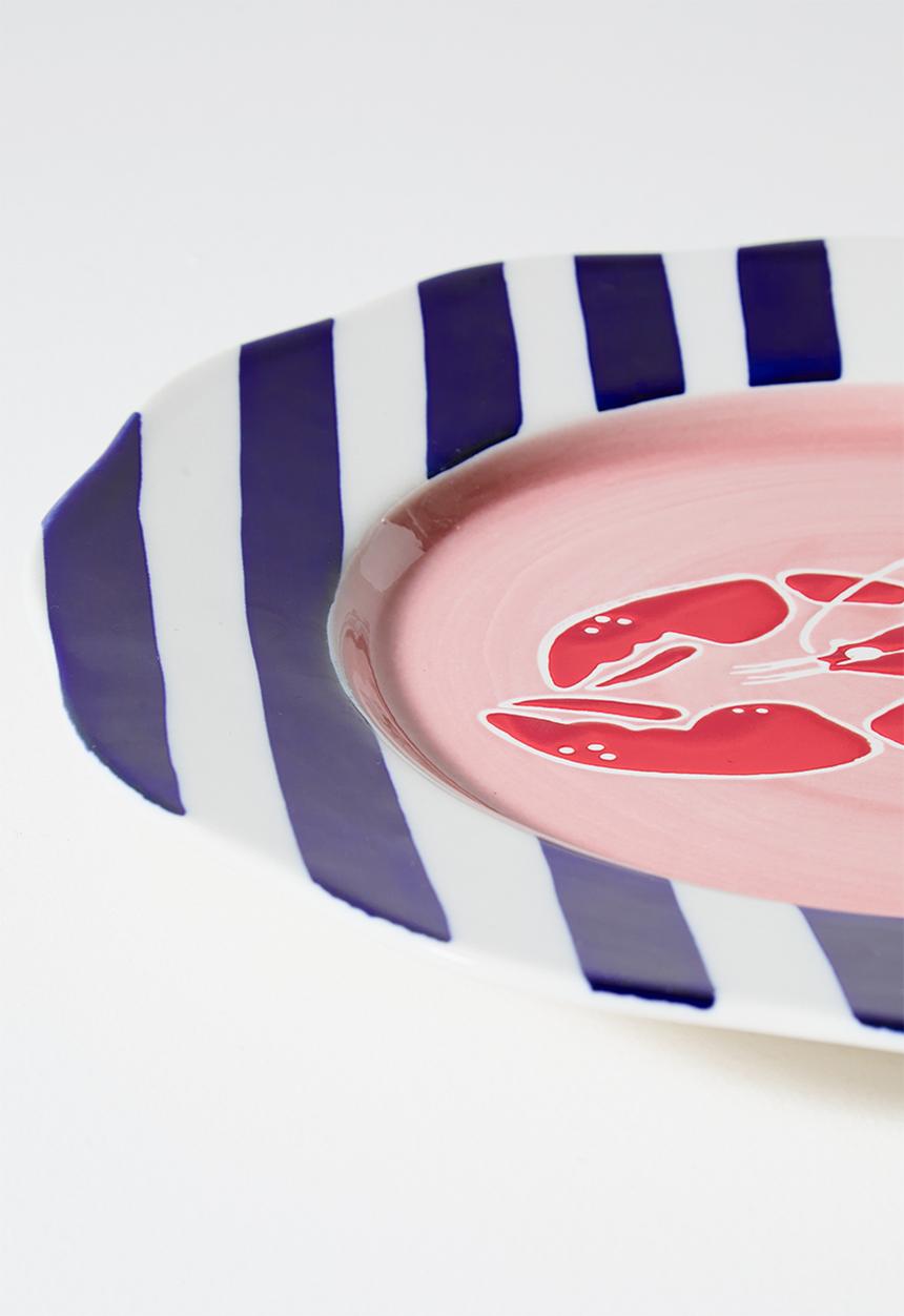 Sixth Floor - Stoneware Lobster Serving Plate - Multi