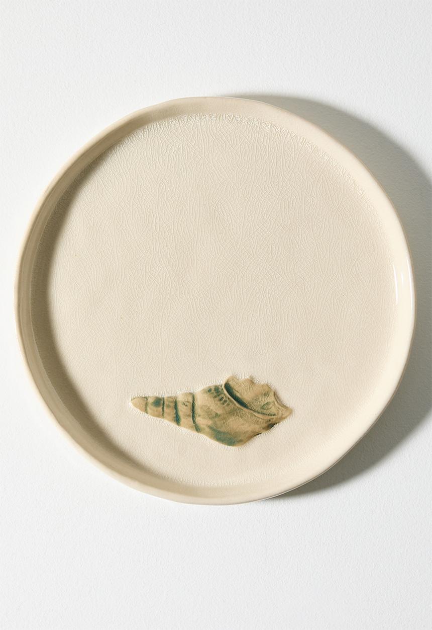 Sixth Floor - Stoneware Shell Side Plate - Neutral