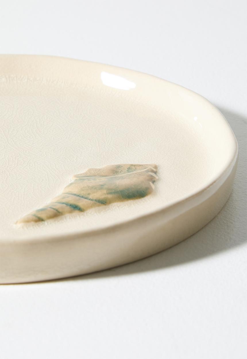 Sixth Floor - Stoneware Shell Side Plate - Neutral