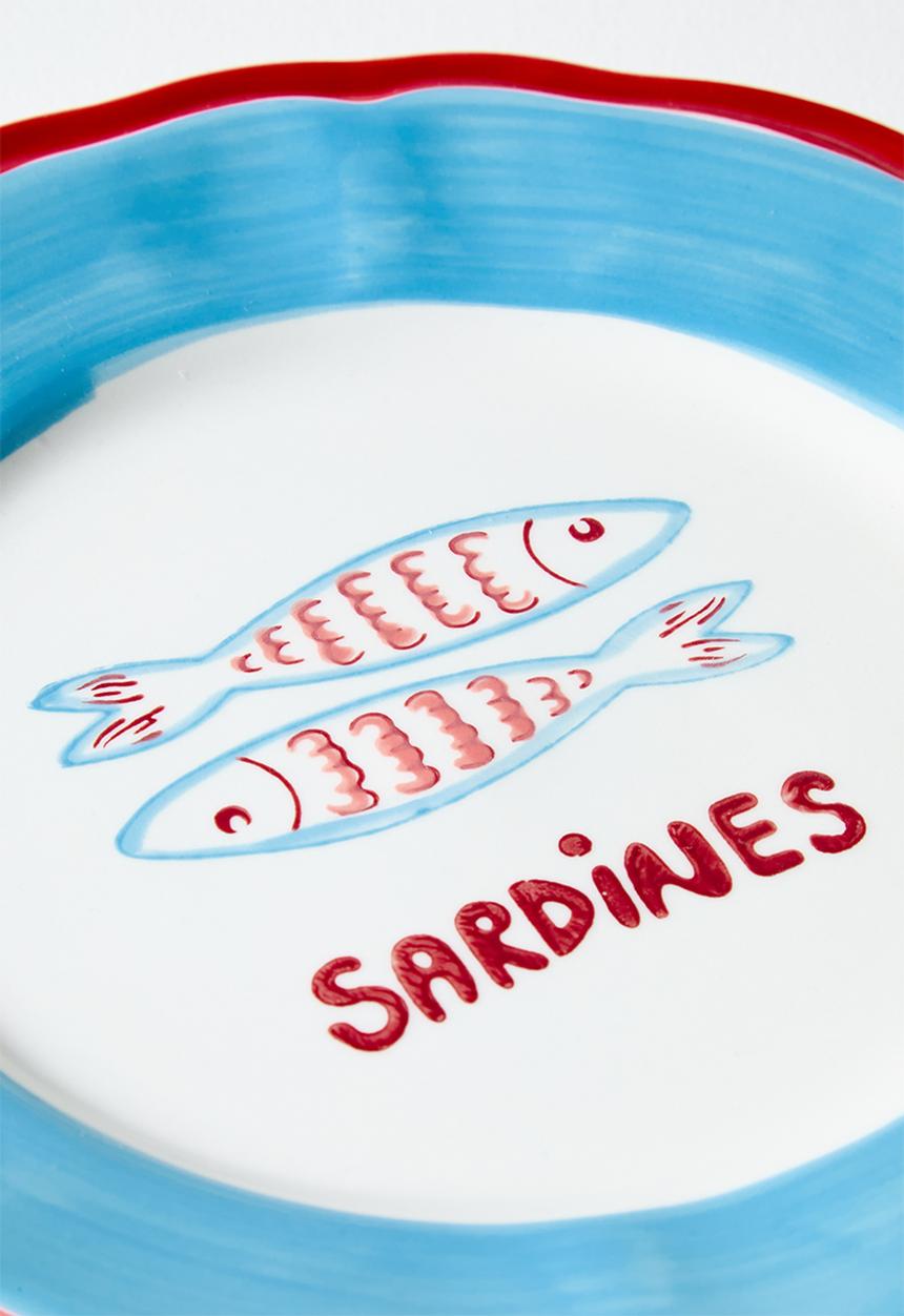 Sixth Floor - Stoneware Sardines Serving Plate - Multi
