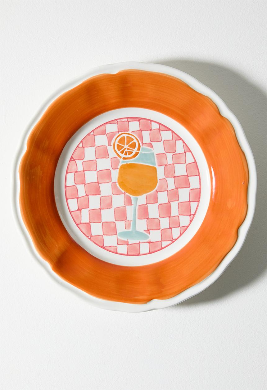 Sixth Floor - Stoneware Cocktail Serving Plate - Multi