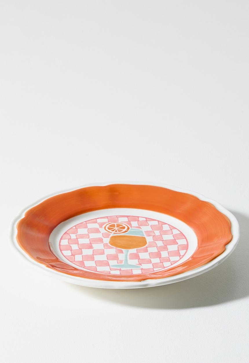 Sixth Floor - Stoneware Cocktail Serving Plate - Multi
