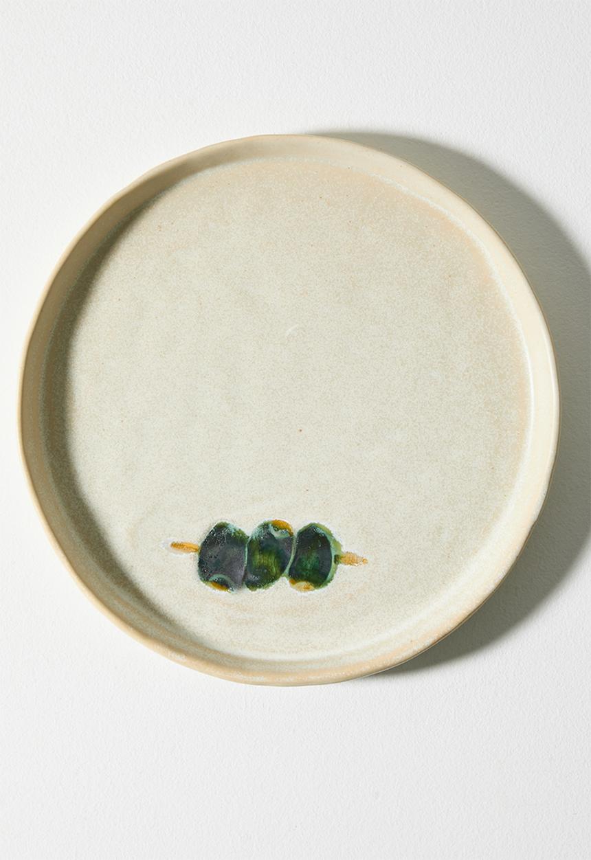 Sixth Floor - Stoneware Olive Side Plate - Natural