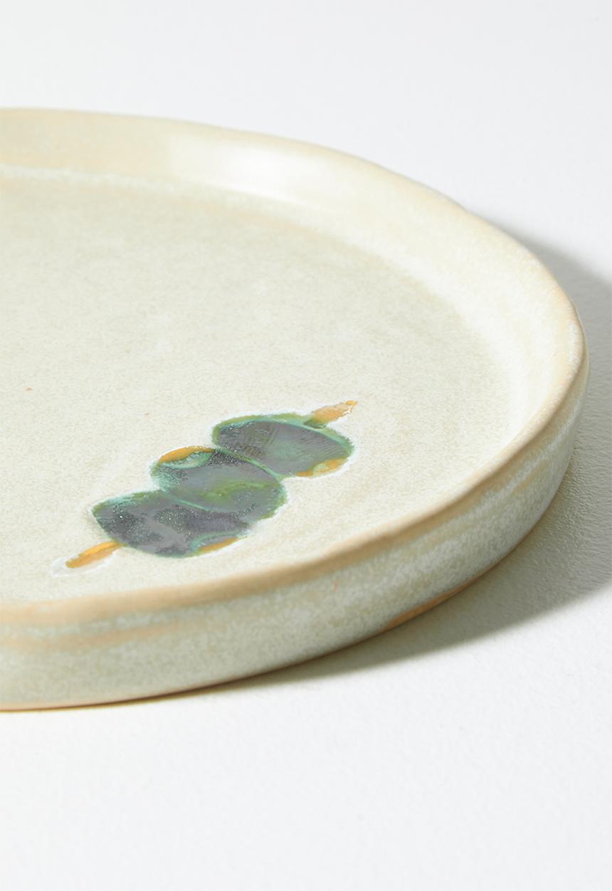 Sixth Floor - Stoneware Olive Side Plate - Natural