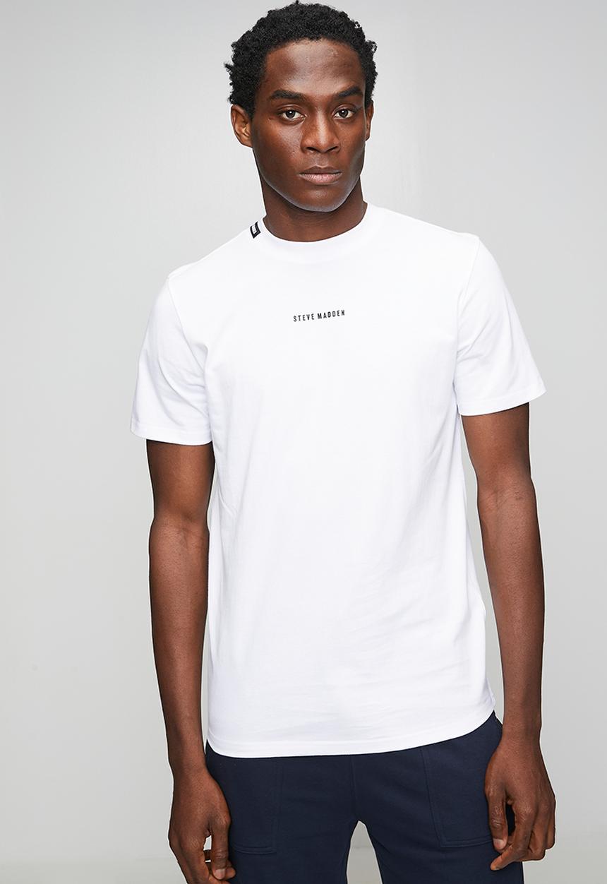 Steve Madden - Mens Christian Crew Neck T-Shirt - White