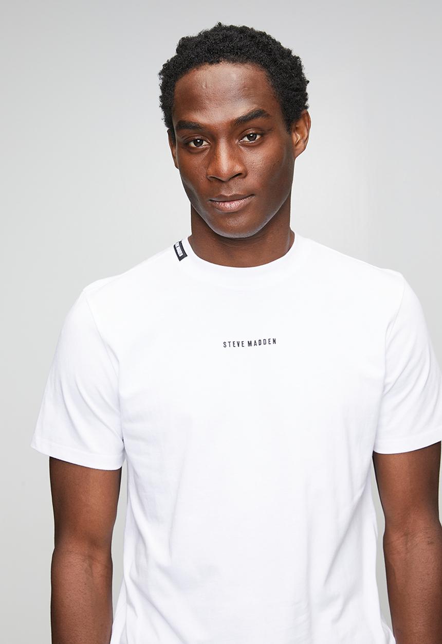 Steve Madden - Mens Christian Crew Neck T-Shirt - White
