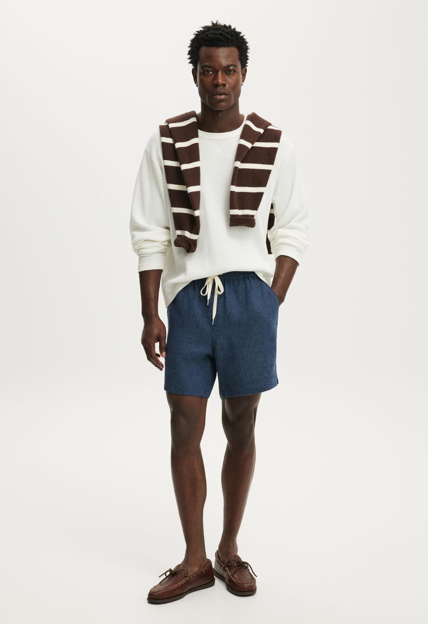 Cotton On - Linen Easy Short - Navy