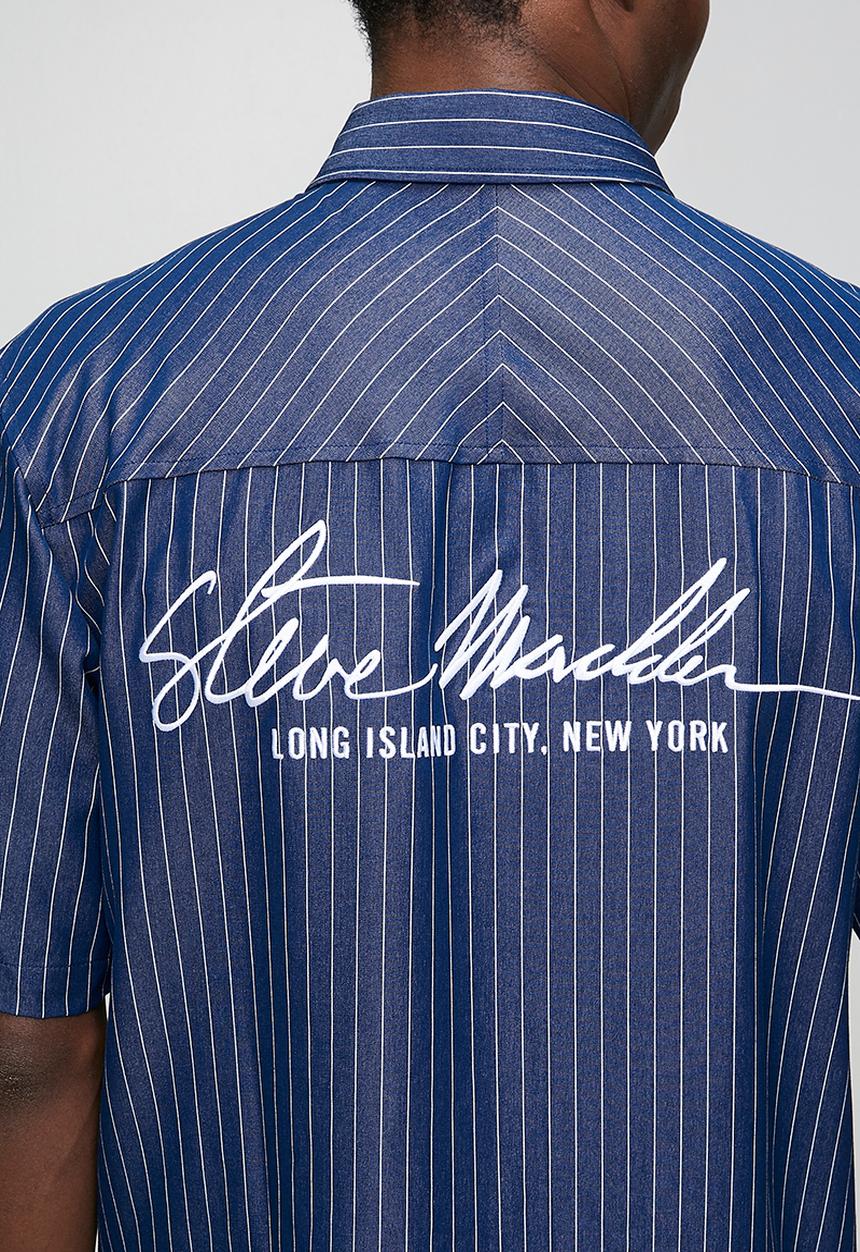 Steve Madden - Peter Pin Stripe Shirt - Navy Pin Stripe