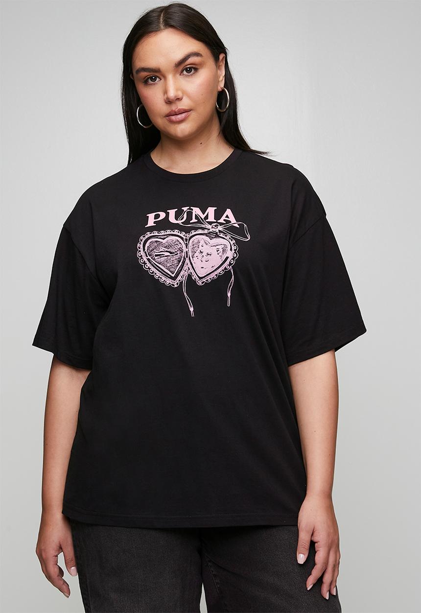 PUMA - Plus graphics relaxed charm tee - puma black