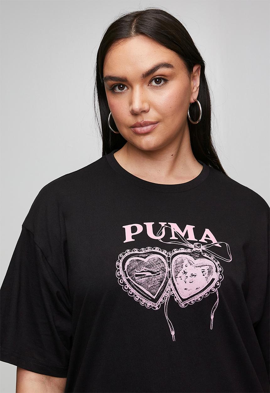 PUMA - Plus graphics relaxed charm tee - puma black