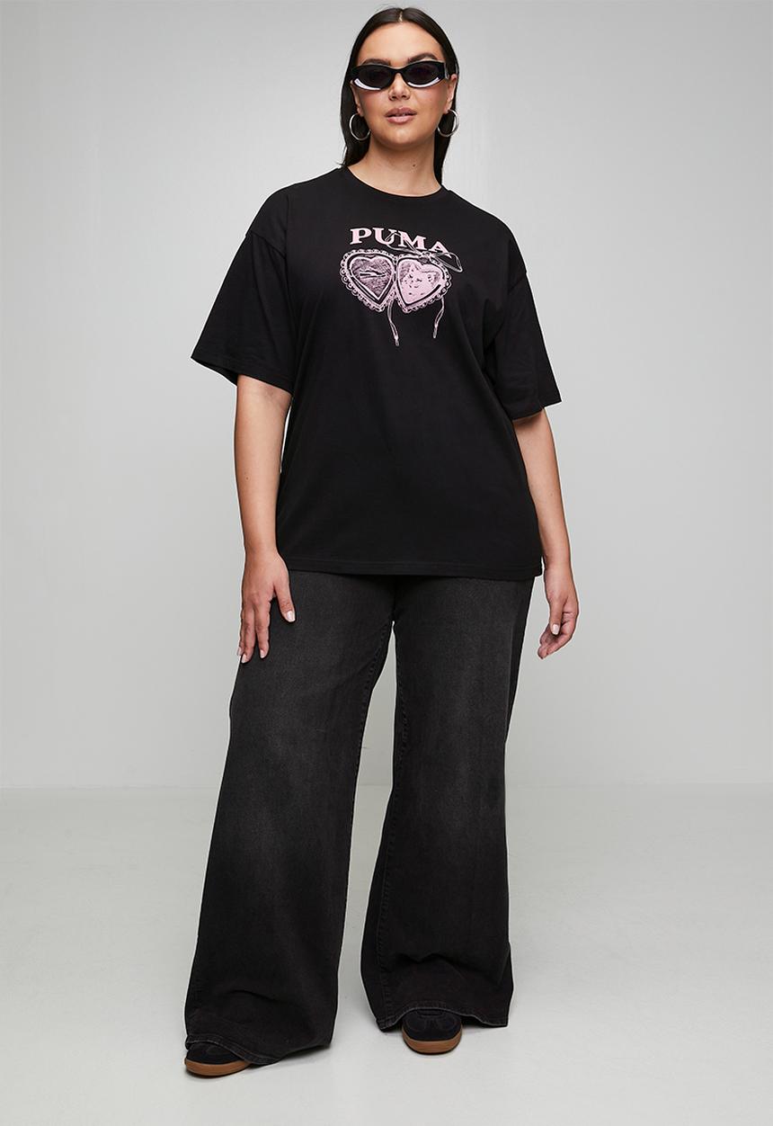 PUMA - Plus graphics relaxed charm tee - puma black