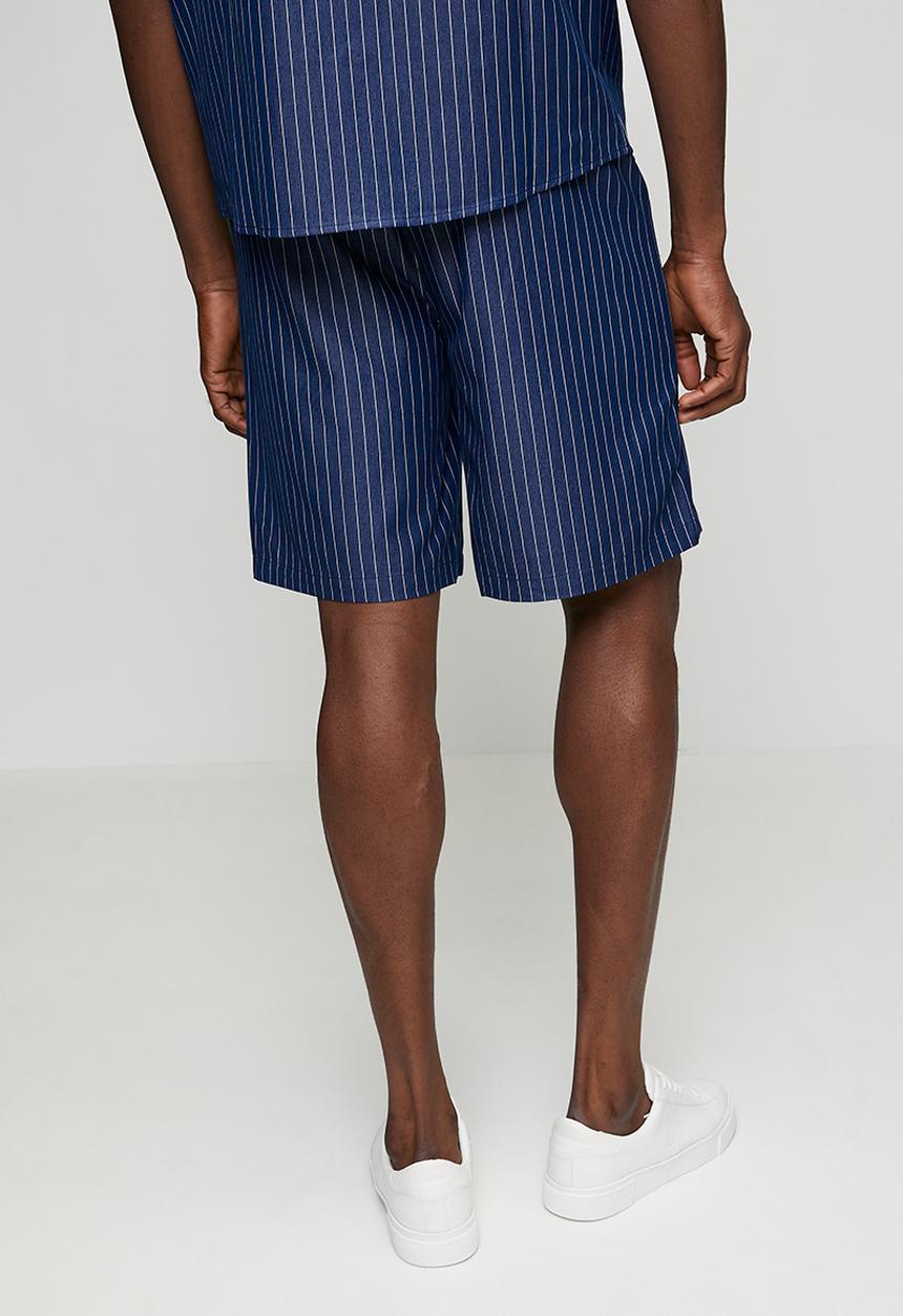 Steve Madden - Mens Patrick Pin Stripe Shorts - Navy Pin Stripe