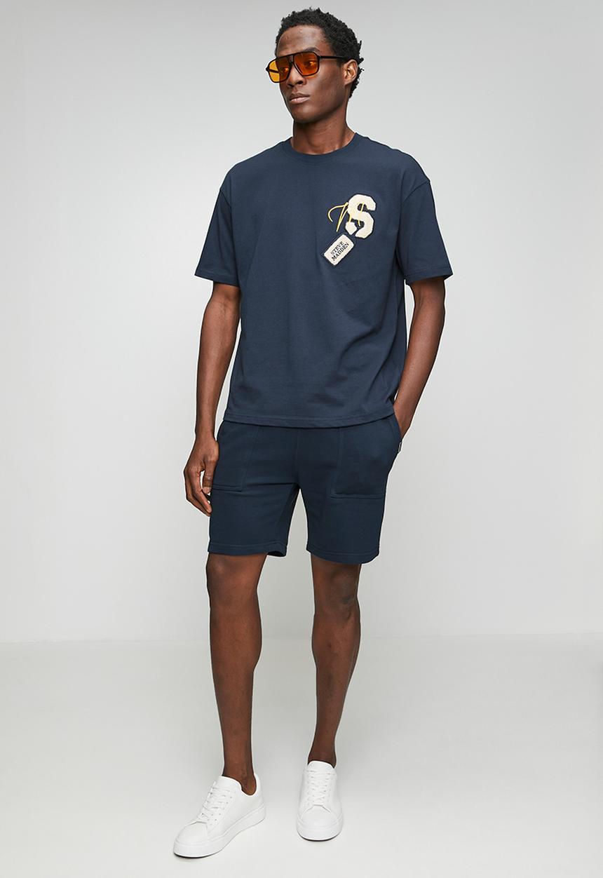 Steve Madden - Mens Jose Jogger Shorts - Navy