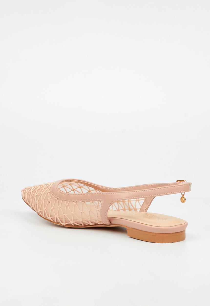 Miss Black - Lavelle 3 embroidered pump - natural