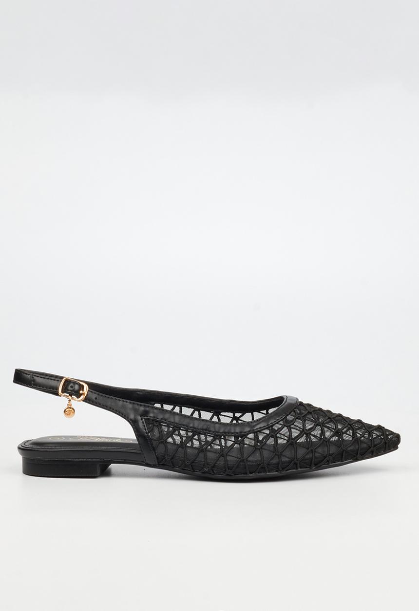 Miss Black - Lavelle 3 embroidered pump - black