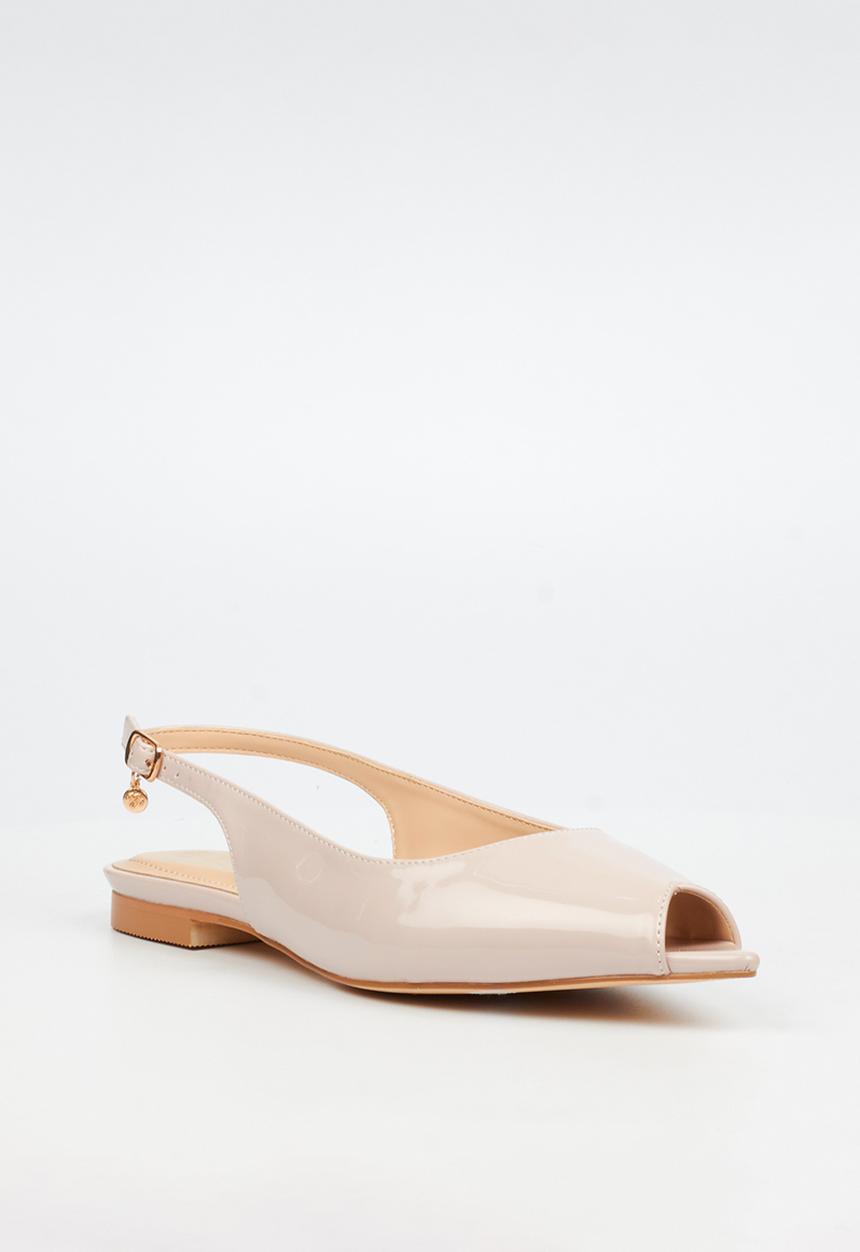 Miss Black - Lavelle 4 peep toe pump - natural