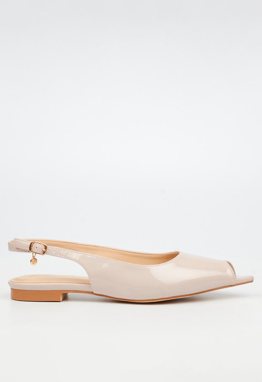 Miss Black - Lavelle 4 peep toe pump - natural