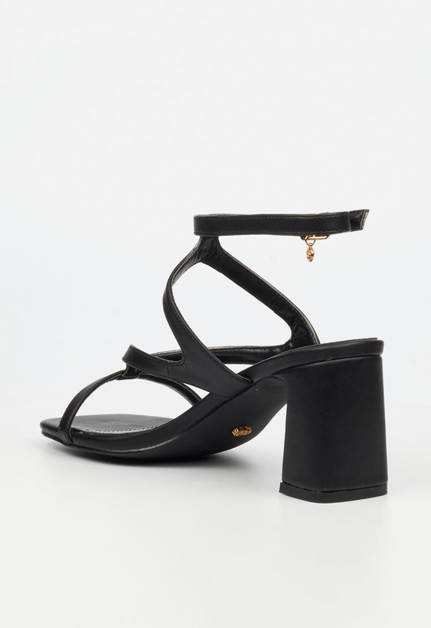 Miss Black - Lenor 2 strappy block heel - black