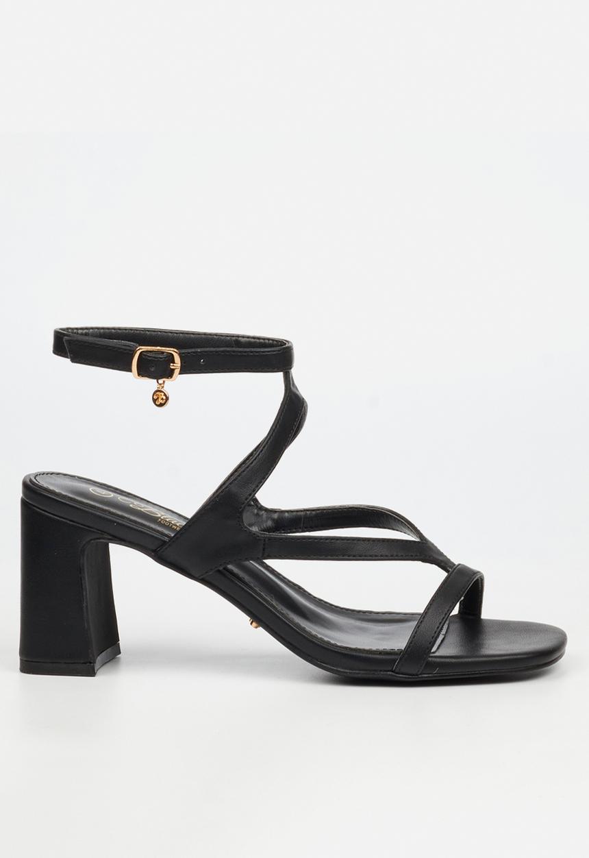 Miss Black - Lenor 2 strappy block heel - black