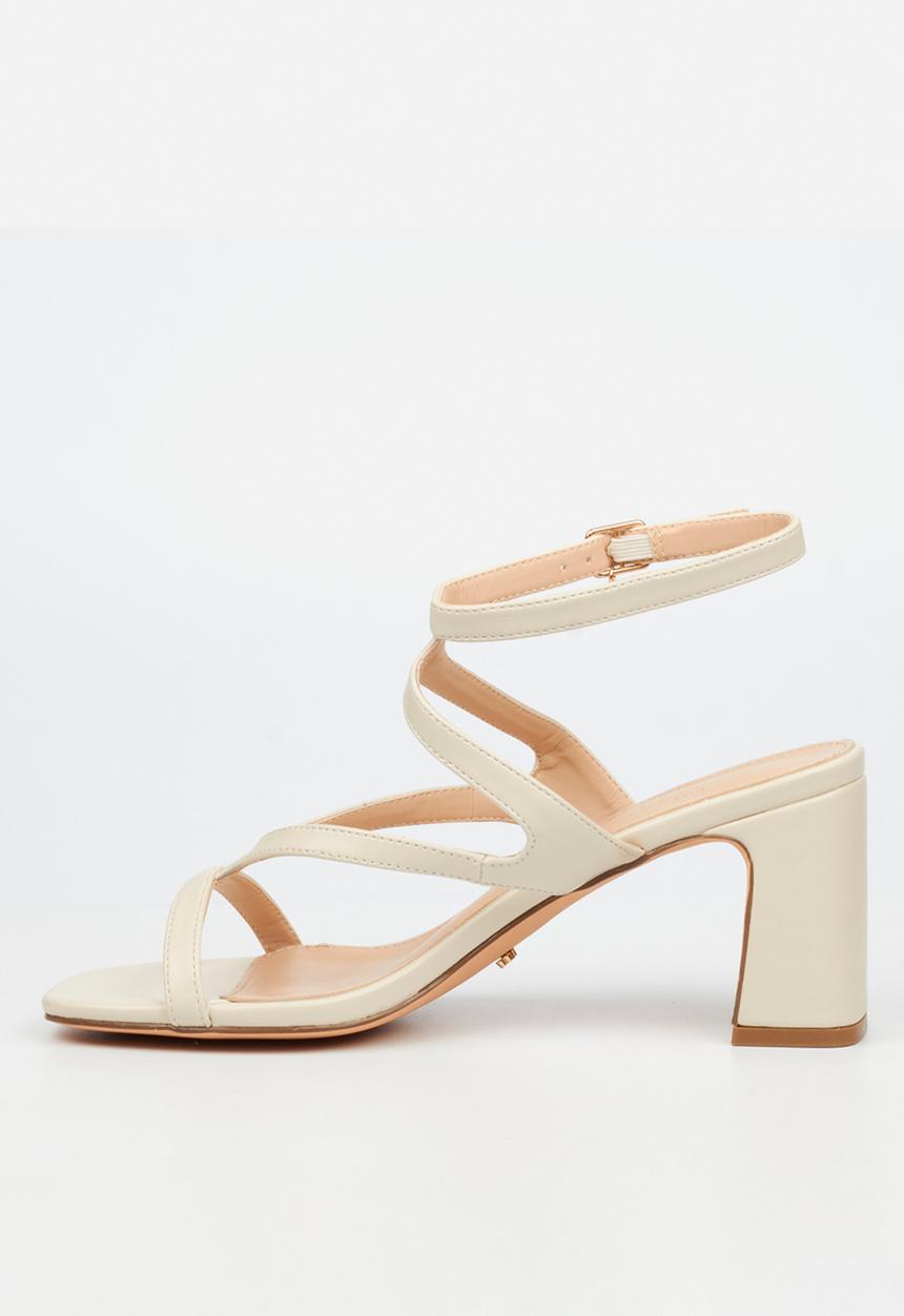 Miss Black - Lenor 2 strappy block heel - neutral