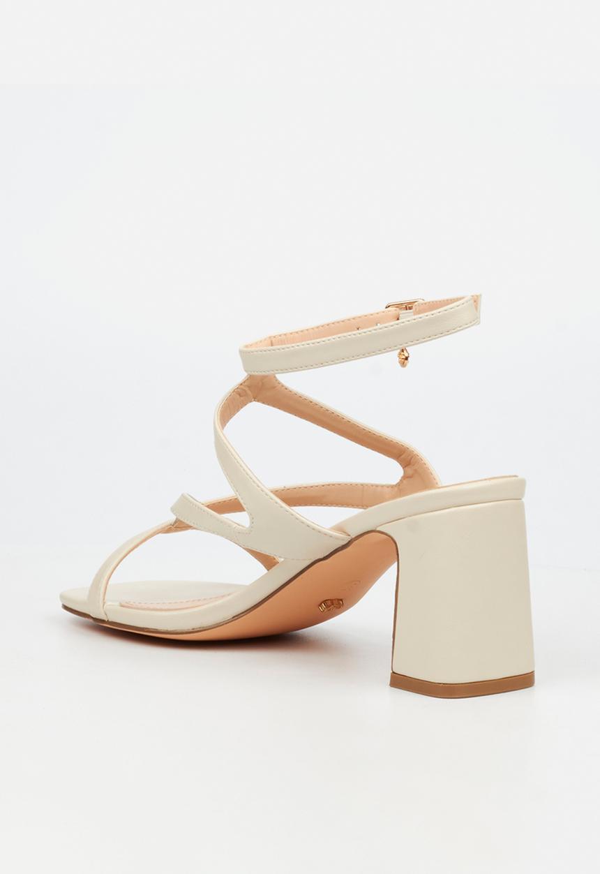 Miss Black - Lenor 2 strappy block heel - neutral