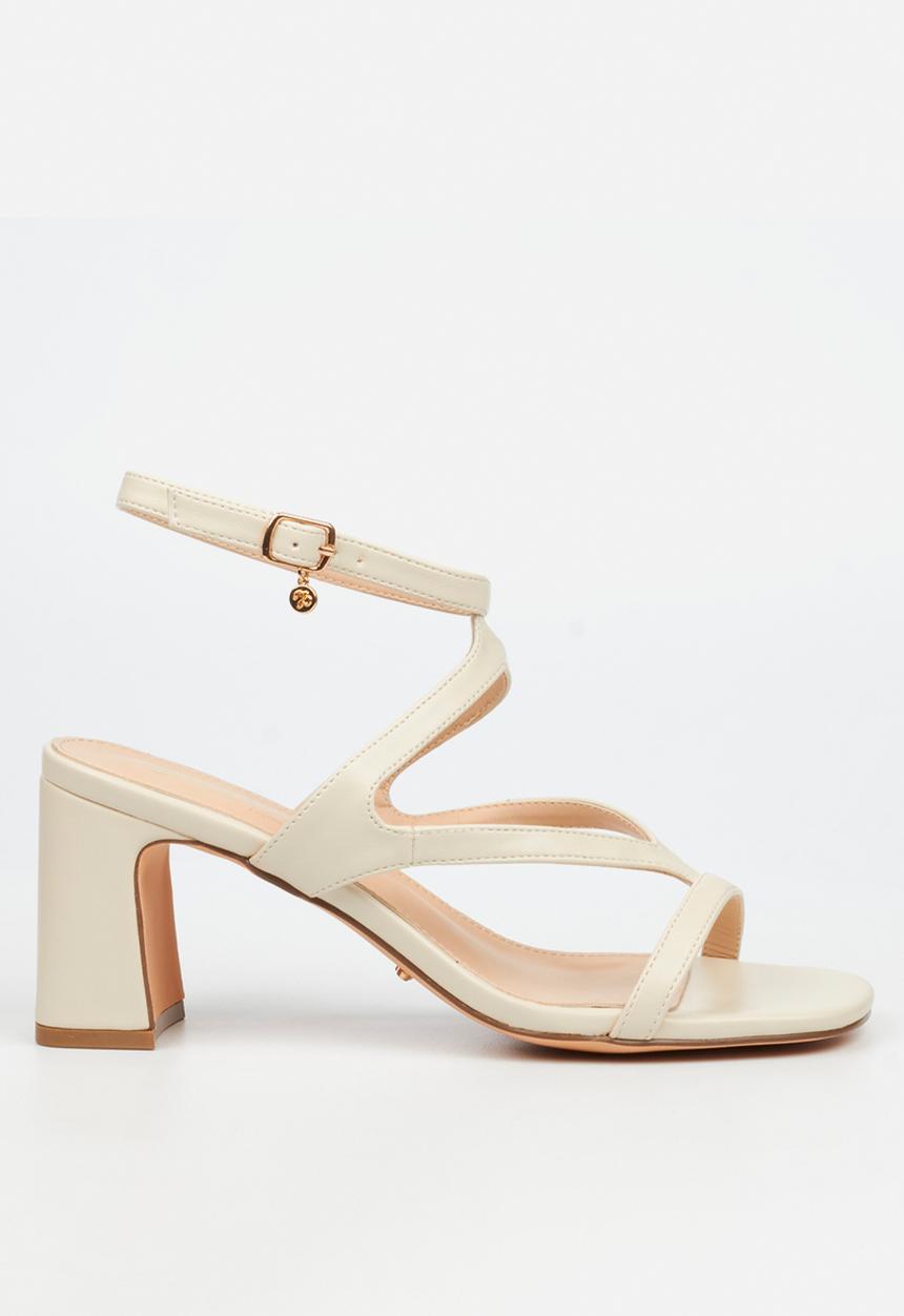 Miss Black - Lenor 2 strappy block heel - neutral