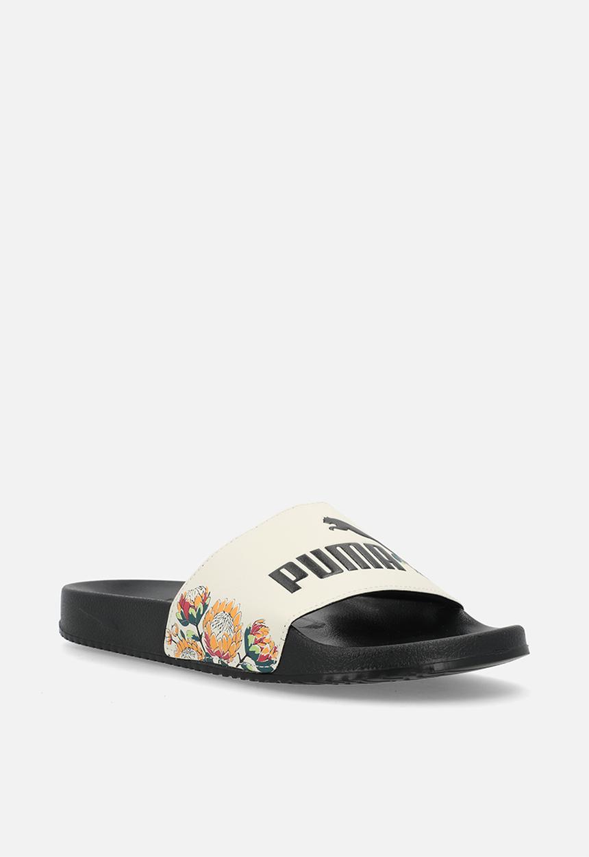 PUMA - Poolcat 2.0 Botanic Slide Wns ZADP -  Black/Alpine Snow/Bright Papaya