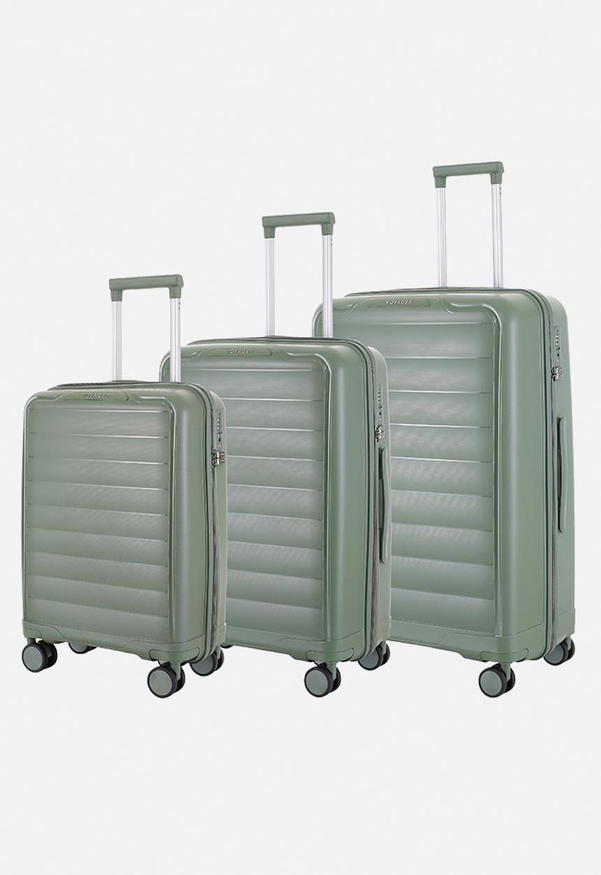 Voyager - Voyager Getaway 411 3 Piece Luggage Set - Green