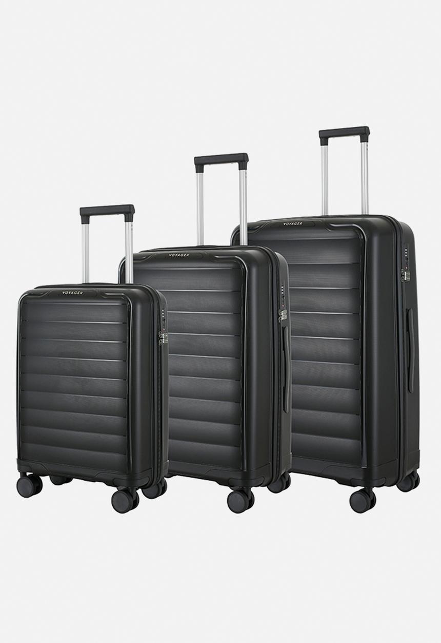 Voyager - Voyager Getaway 411 3 Piece Luggage Set - Black