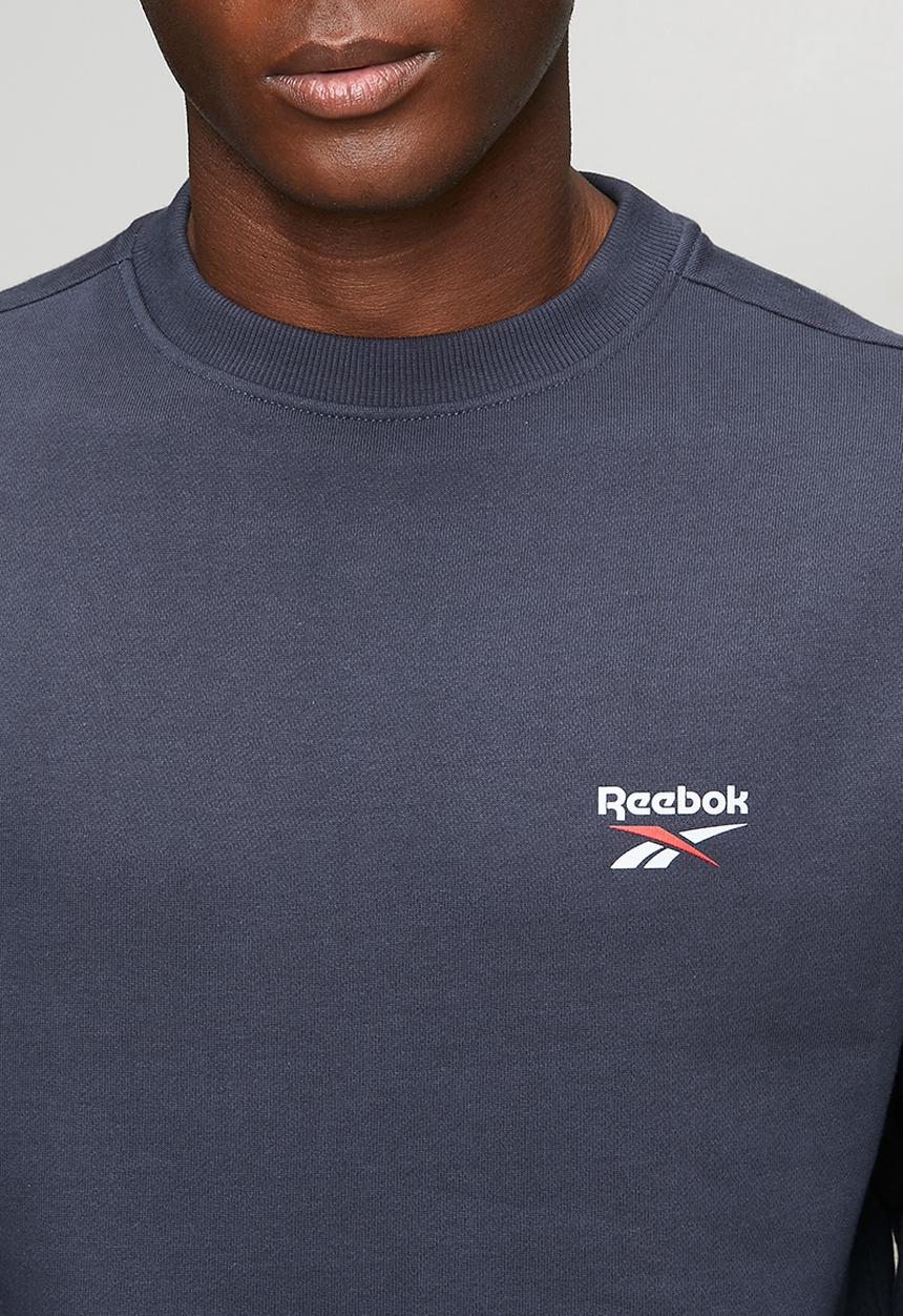 Reebok - ID small logo crew sweatshirt - vector navy