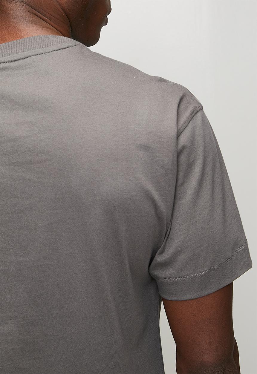 POLO - Mens pjc washed logo tee - grey