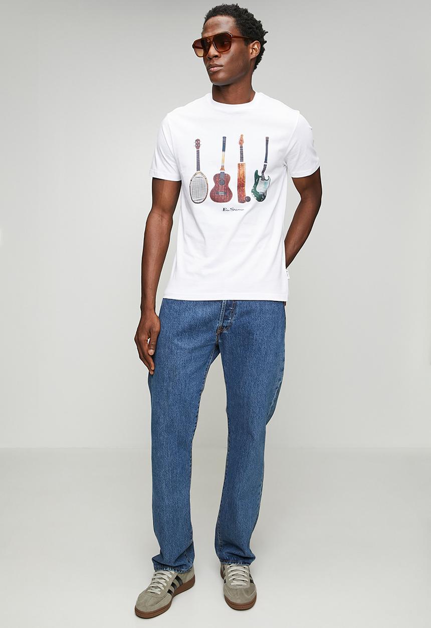 Ben Sherman - Jumble Guitar Tee Shirt - White