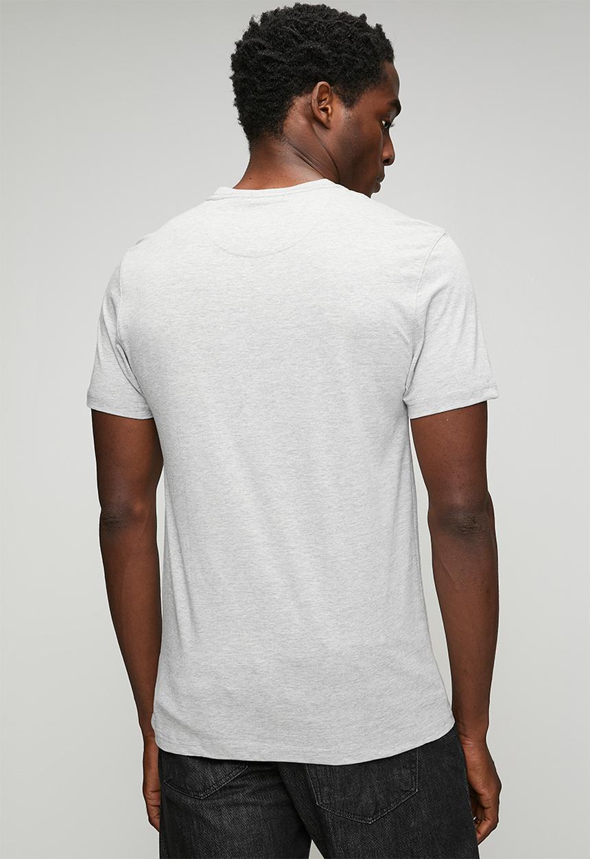 POLO - Mens crew neck gots short sleeve tee - grey