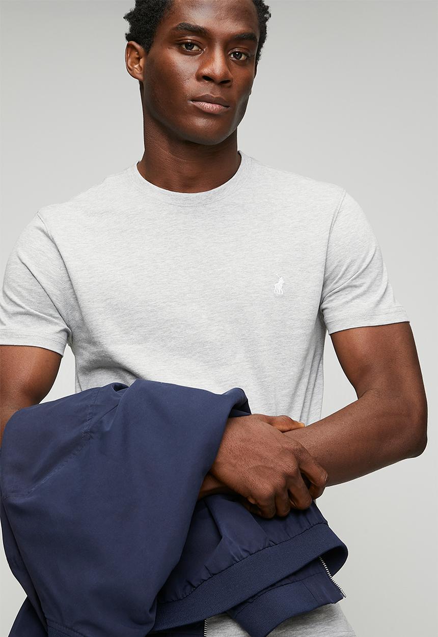 POLO - Mens crew neck gots short sleeve tee - grey