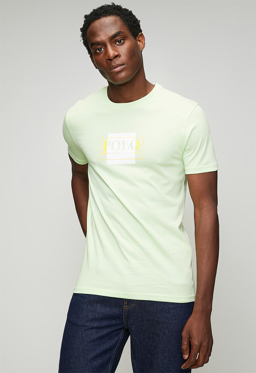 POLO - Mens printed graphic T-shirt  - green