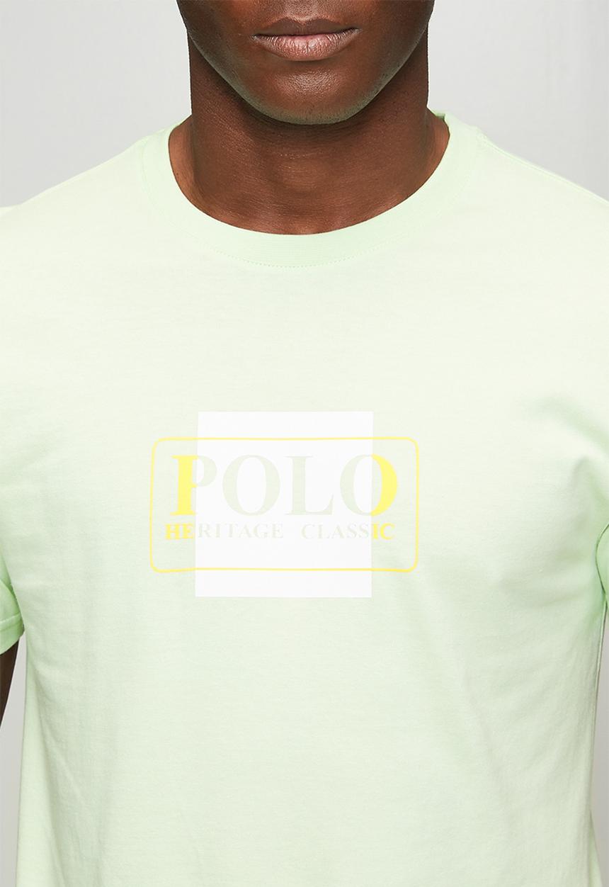 POLO - Mens printed graphic T-shirt  - green