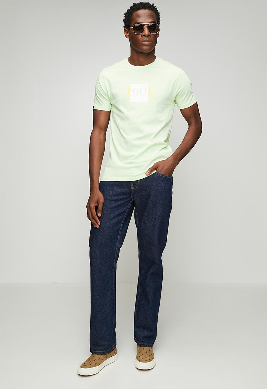 POLO - Mens printed graphic T-shirt  - green