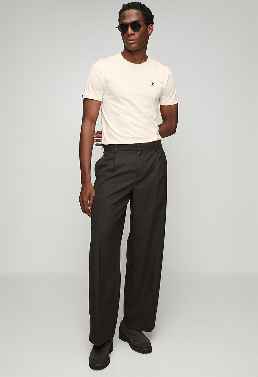 POLO - Mens essential crew neck short sleeve tee - beige