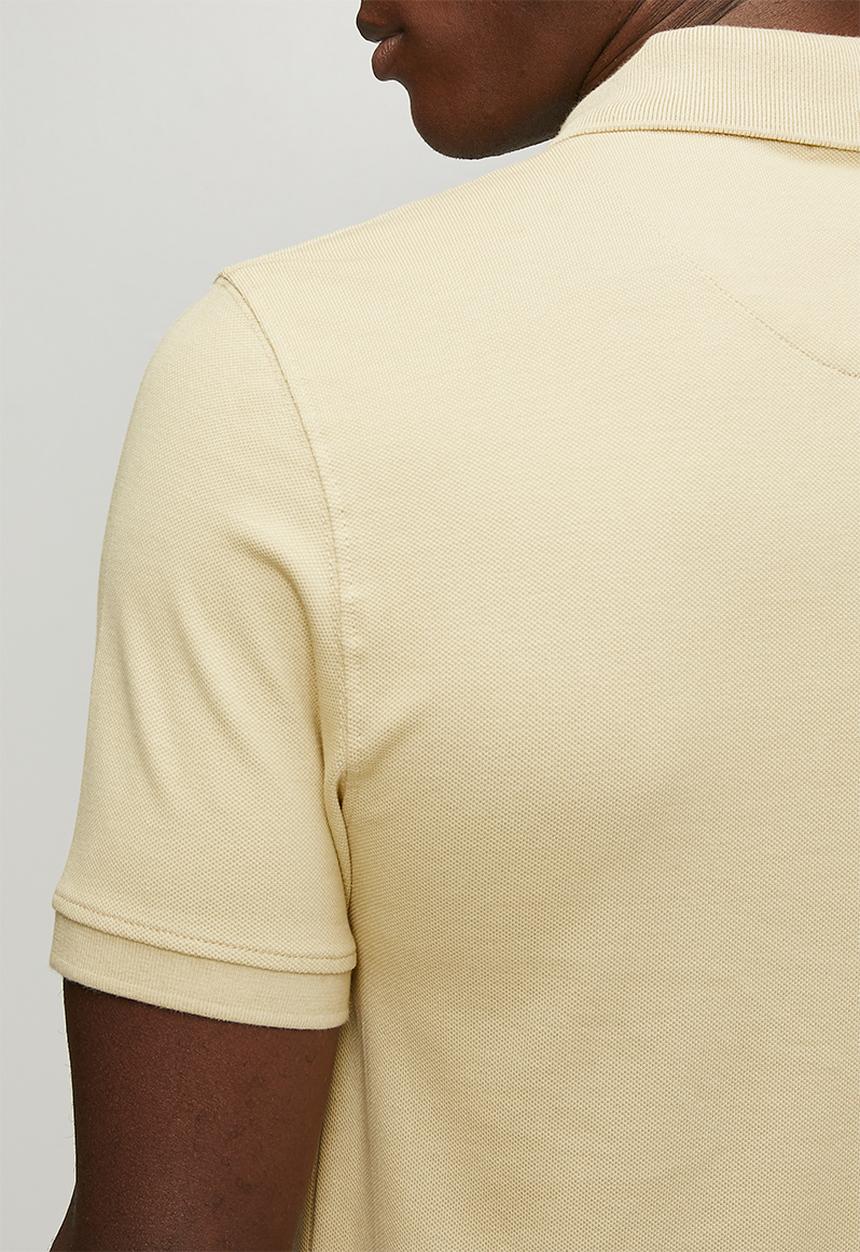 POLO - Mens essential pique short sleeve golfer - beige