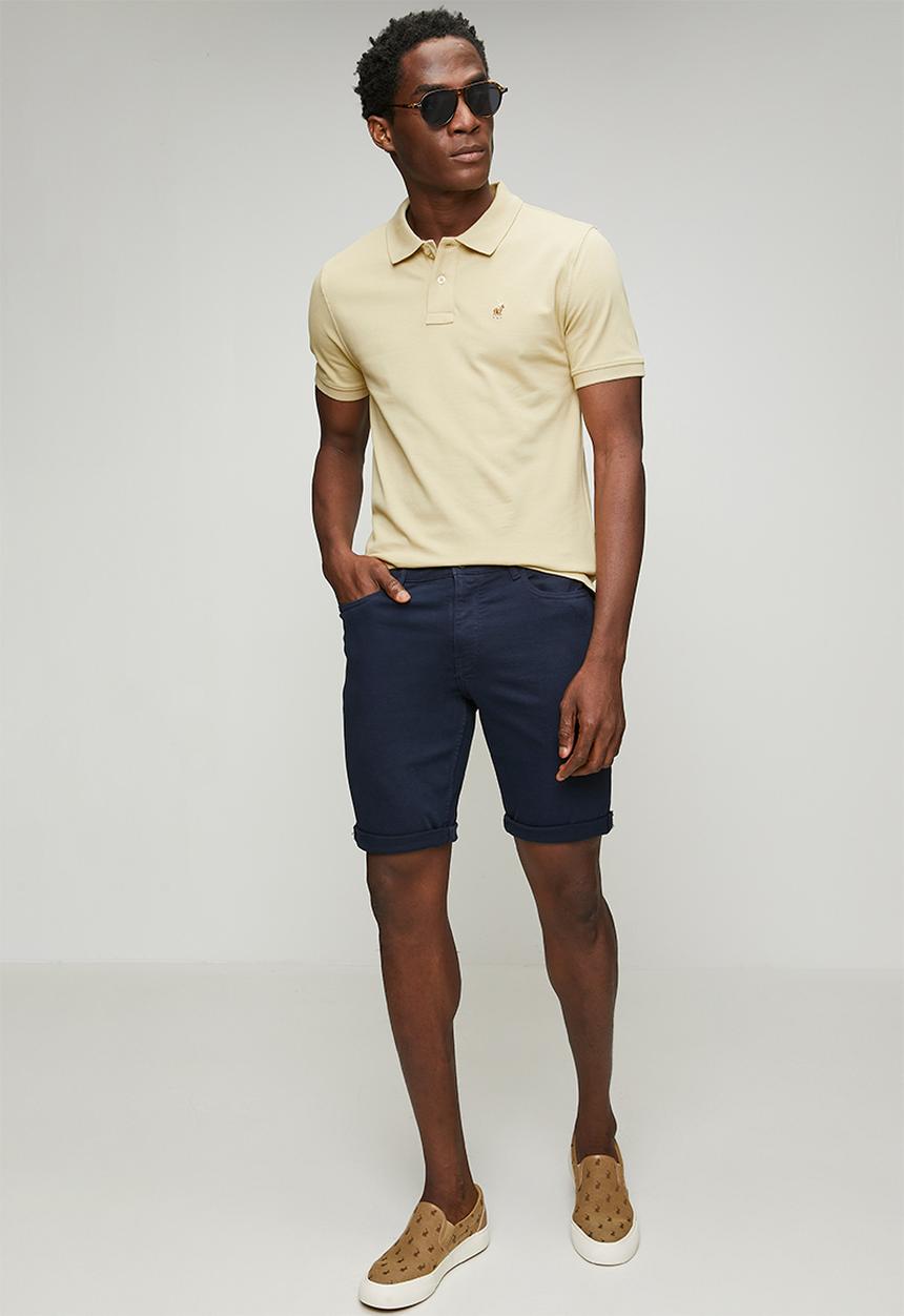 POLO - Mens essential pique short sleeve golfer - beige
