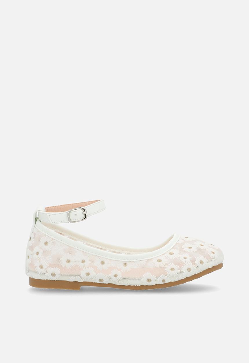 Pop Candy - Daisy aop pumps - white
