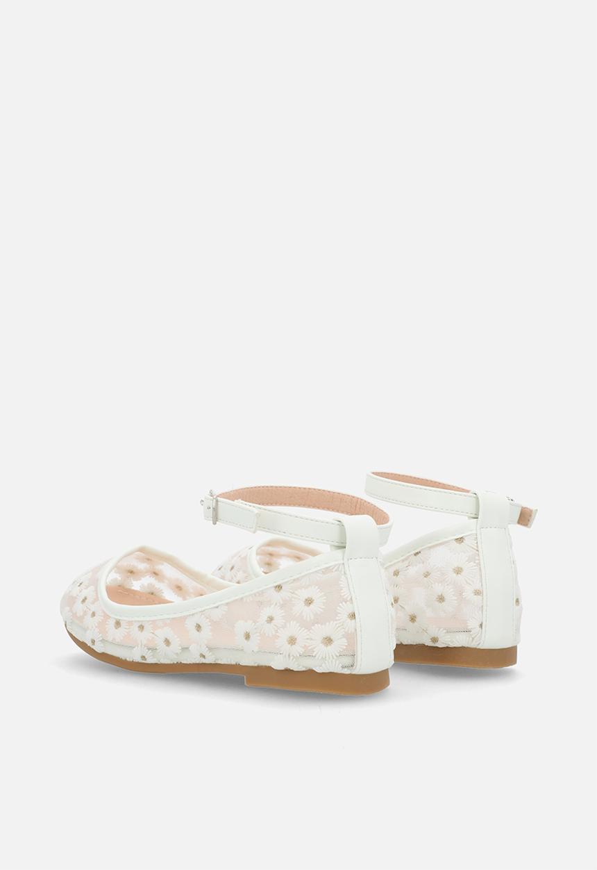 Pop Candy - Daisy aop pumps - white